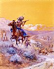Charles Marion Russell Wall Art - Indian Attack